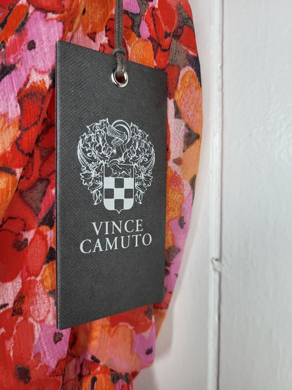 Vince Camuto Coral and Pink Floral Maxi Jumpsuit - Picture 7 of 12